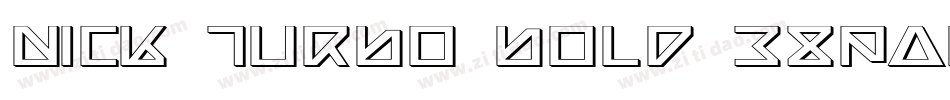 Nick Turbo Bold Expanded Italic字体转换